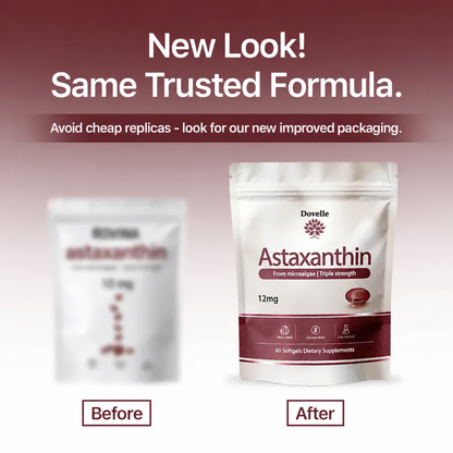 Dovelle Astaxanthin - Nature’s Most Powerful Antioxidant for Whole Body Support & Cellular Protection